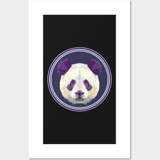 Panda Colorful Pop Art Geometric Head Cute Bear Posters and Art